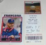 Terry Francona 2013 Boston Red Sox Ticket Card