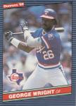 1986 Donruss Texas Rangers George Wright Card #220
