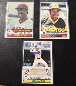 1979 Topps Dave Winfield, Dale Murphy, Jim Rice Cards