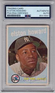 1959 Topps Elston Howard Autographed Yankees Card