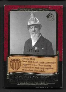 2003 SP Legendary Cuts Alexander Cartwright Card