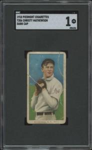 1909 T206 Christy Mathewson Dark Cap Card