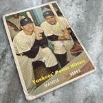 Mickey Mantle Yogi Berra 1957 Topps Card