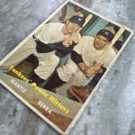 Mickey Mantle Yogi Berra 1957 Topps Card