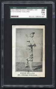 Eddie Collins 1922 E121 Baseball Card SGC 1.5