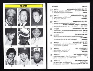 Kenesaw Mountain Landis Kelly Tripucka Trivia Card