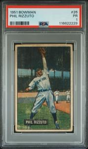 1951 Bowman Phil Rizzuto Baseball Card #26
