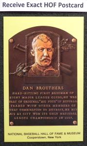 Dan Brouthers Hall of Fame Plaque Postcard