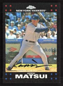 2007 Topps Chrome Hideki Matsui Refractor Card