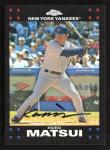 2007 Topps Chrome Hideki Matsui Refractor Card
