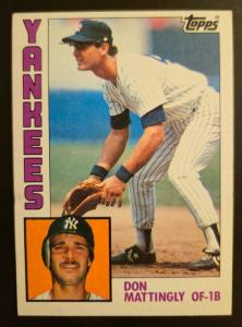 Don Mattingly 1984 Topps Rookie Baseball Card