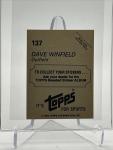 1982 Topps Dave Winfield FOIL Baseball Card #137