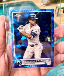 Giancarlo Stanton 2022 Topps Chrome Sapphire Card