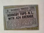 1961 Topps Rogers Hornsby Cardinals Baseball Card #404