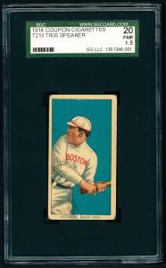 1914 T213 T206 Tris Speaker Baseball Card