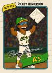 Rickey Henderson 1980 Rookie Custom Trading Card
