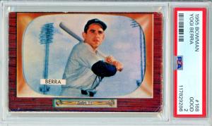 1955 Bowman Yogi Berra Baseball Card #168