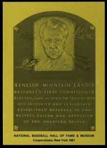 Kenesaw Mountain Landis 1981-89 Hall of Fame Card