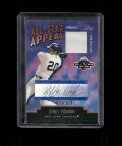 2004 Topps Jorge Posada All-Star Relic Auto /50