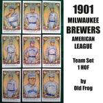 1901 Milwaukee Brewers American League Baseball Card Set