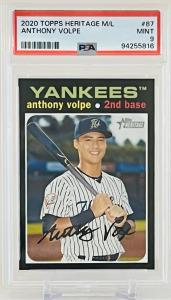2020 Topps Heritage Minor League Anthony Volpe PSA 9