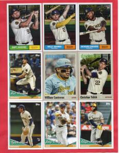 2024 Topps Archives Milwaukee Brewers Team Set