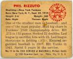 1950 Bowman Phil Rizzuto New York Yankees Card