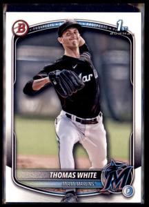 2025 Bowman Thomas White Marlins Prospect 5 Card Lot
