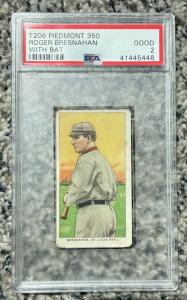 T206 Roger Bresnahan Bat HOF - PSA 2