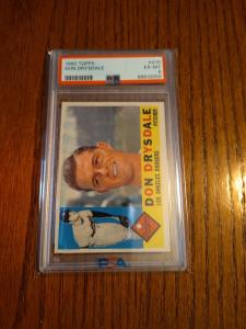 1960 Topps Don Drysdale PSA 6 Card