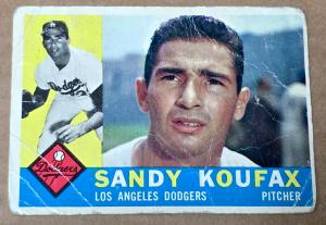 1960 Topps Sandy Koufax Dodgers Card #343