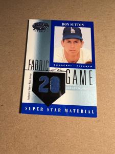 2001 Leaf Certified Don Sutton Game-Used Card 01/20