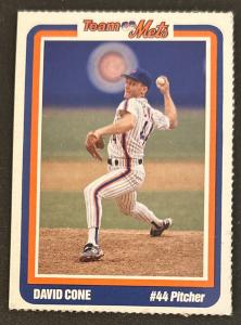 1991 Tropicana Mets David Cone Baseball Card