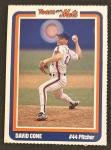 1991 Tropicana Mets David Cone Baseball Card