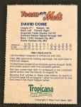 1991 Tropicana Mets David Cone Baseball Card