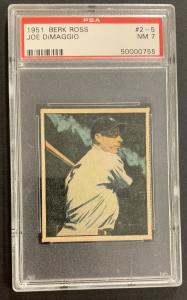 1951 Berk Ross Joe Dimaggio #2-5 PSA 7 Card