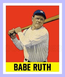 Babe Ruth Yankees Baseball Trading Card 48-L-BR-2