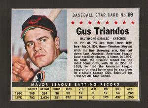 1961 Post Cereal Box Sports Cards - Pick Yours