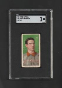 1909 T206 Sweet Caporal Roger Bresnahan Card