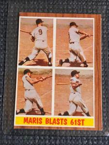 1962 Topps Roger Maris #313 - 61st Blast Card