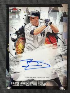 2024 Topps Finest Brett Gardner Yankees Auto Card