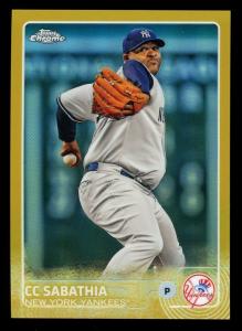 2015 Topps Chrome Gold Refractor CC Sabathia /50
