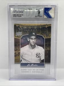 2008 Joe Gordon Yankee Stadium Patch Card Beckett 9