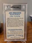 Joe DiMaggio 1982-83 Diamond Classics BGS 10 Autograph