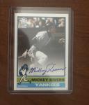 2013 Topps Mickey Rivers Auto Card - Yankees
