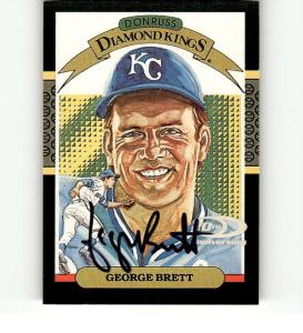 2001 Donruss Diamond Kings George Brett Auto Card