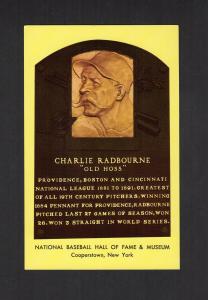 Hoss Radbourne 1964 HOF Postcard with Green Ink