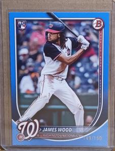 James Wood 2025 Bowman Blue Rookie Card 076/150