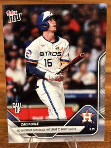 2025 Topps Now #718 Zach Cole Astros Card