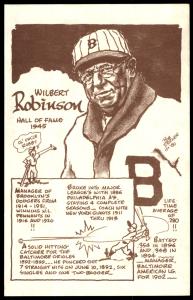 1981 Bob Parker Hall of Fame Wilbert Robinson Card